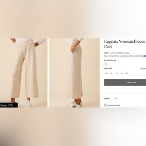 Amount Vert Eugenia Nuveau Fleece Sweatpant XS